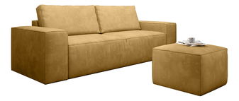 Canapea Shala 45 (galben) (cu taburete)