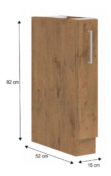 Donji kuhinjski ormarić s izvlačnom ladicom D15 BB Velaga (hrast lancelot)