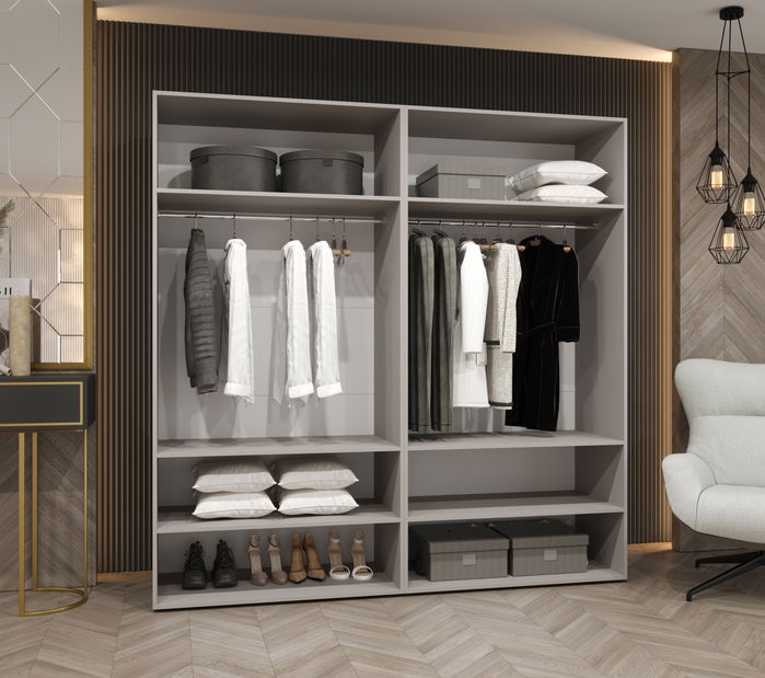 Ormar za garderobu 200 cm Mirabella 3 (kašmir + kašmir)