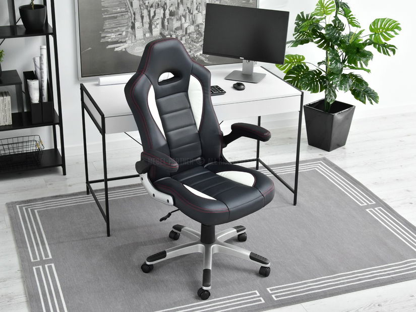 Gamer szék Race (fehér + szürke)