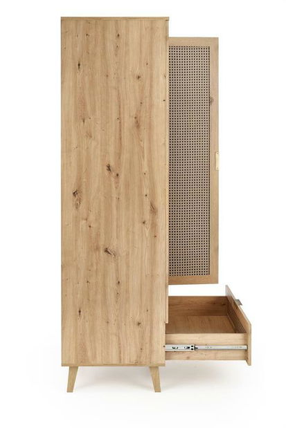 Šatníková skriňa 80 cm Borrae (čierna)