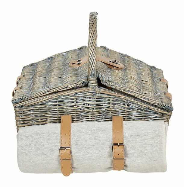 Piknikový kôš Estella (prírodná + sivá)