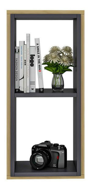 Polica Sepada 3 (dub zafírový + antracit) 