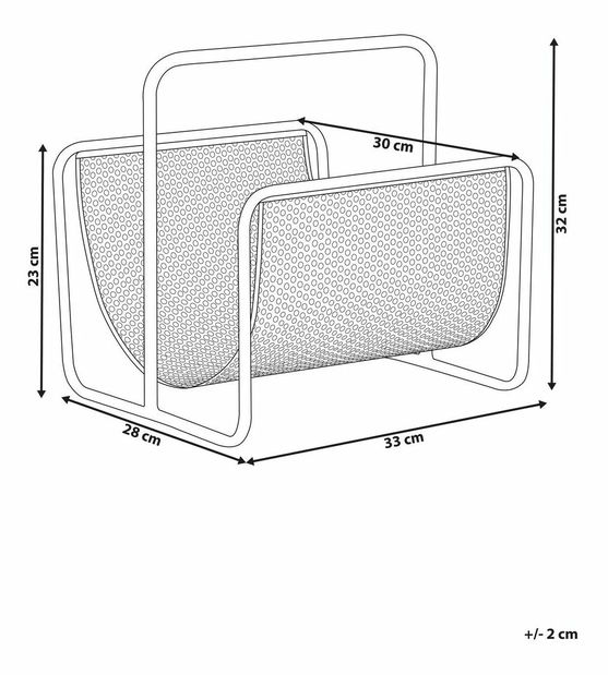 Stojan na časopisy Benigno (čierna)