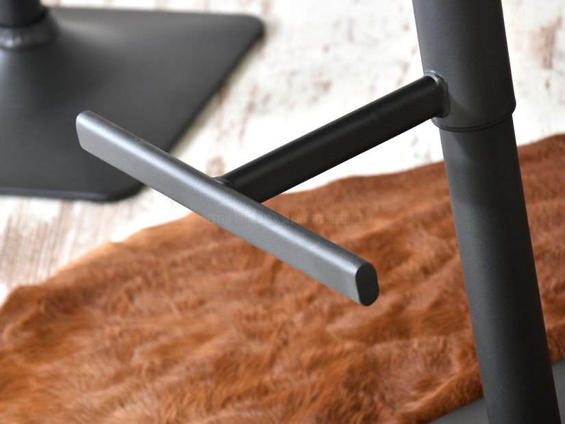 Stolička Hanoi (sivá + chrómová)