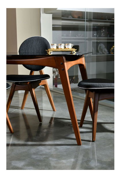 Set blagovaonskih stolica (2 kom.) Toukuta (orah + antracit)