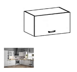 Dulap superior de bucătărie G60KN Provense (alb + sosna andersen)