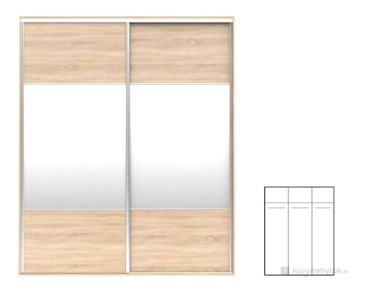 Šatníková skriňa BRW F19 SZF2M/200