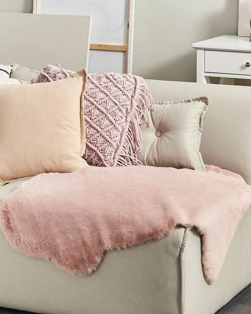 Koberec z umelej kožušiny Ultan (ružová) 