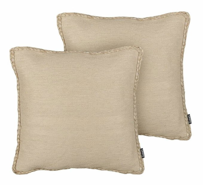 Set 2 buc perne decorative 45 x 45 cm Elliot (bej)