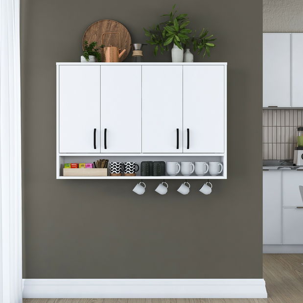 Kuchynská horná skrinka Jeano (biela)