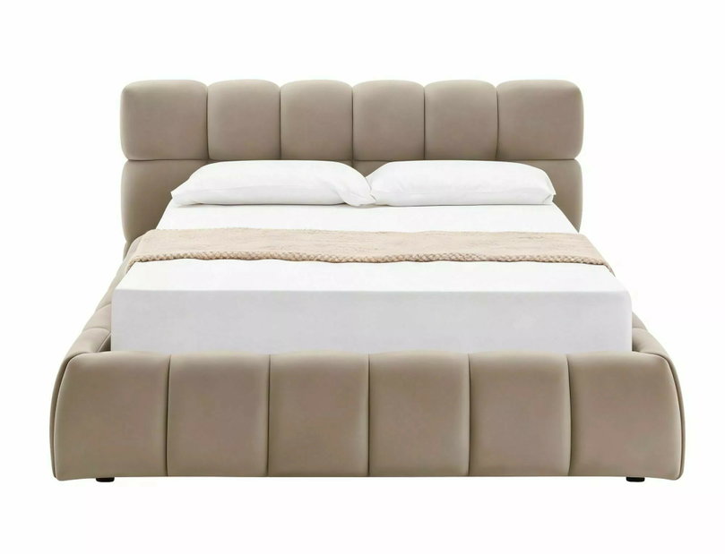 Manželská posteľ 160 cm Pommir (tmavobéžová)
