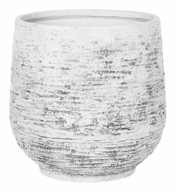 Kvetináč DIONES 37x32x32 cm (kameň) (sivá)