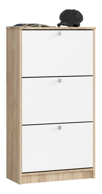 Ormarić za obuću Satori (hrast sonoma + bijela)