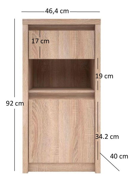 Komód Noella (szonoma tölgy)
