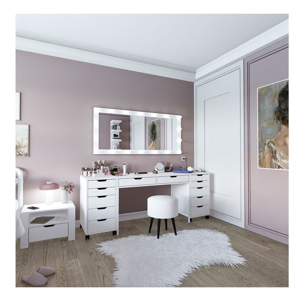 Măsuță toaletă Durun 55 (alb mat)