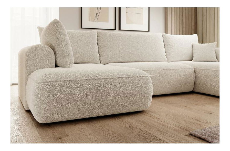 Colțar în formă de U Olivo U (S) (bej + negru)