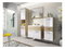 Mobilier baie Lunara (stejar sonoma + stejar sonoma + Alb lucios ) (cu sifon, fără baterie)