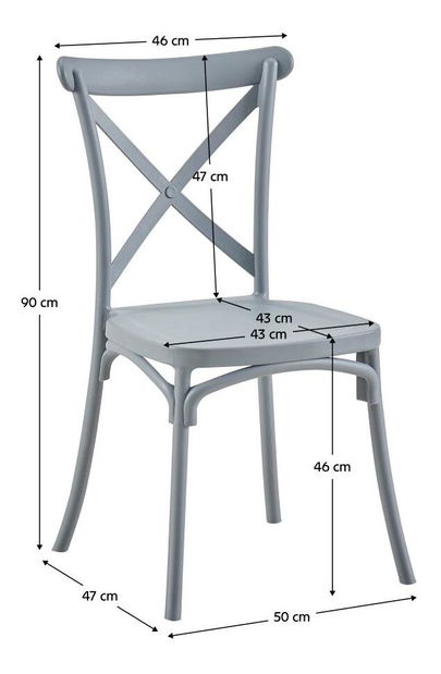 Scaun de grădină Saviva (gri)
