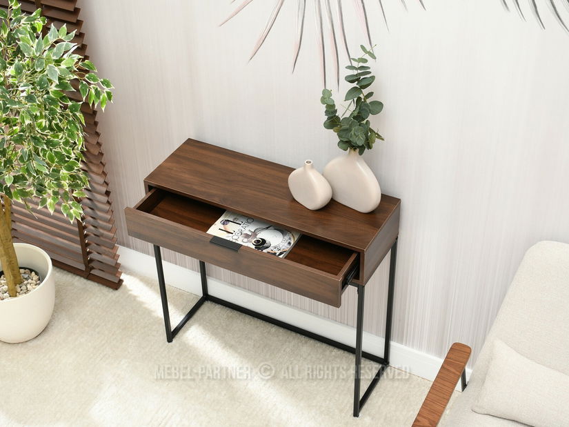 Konzolni stolić Norma M (orah + crna)