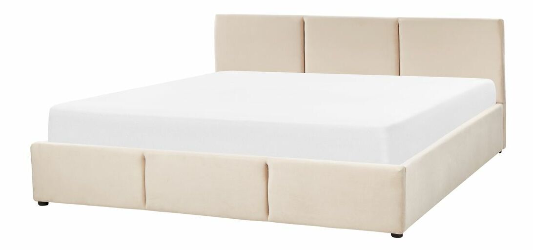 Franciaágy 180 cm Clinton Bonell (bézs) (ágyráccsal és matraccal, és tárolóhellyel)