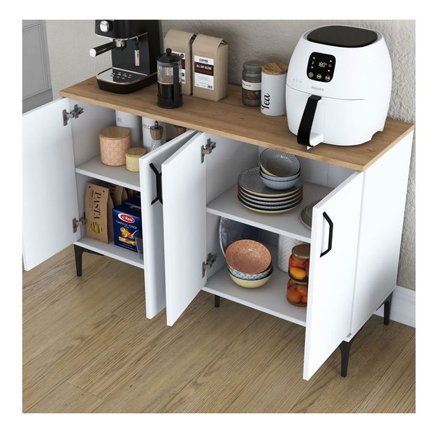 Dulap Jenaretta 162 (alb + nuc)