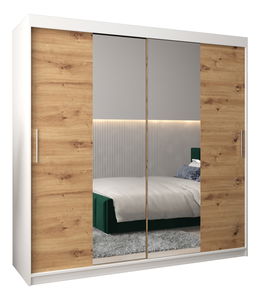Ormar za garderobu 200 cm Toki 1 (bijela mat + hrast artisan)