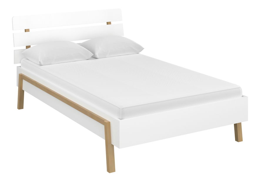 Franciaágy 120 cm Berry (fehér) (matrac és ágyrács nélkül)