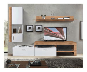 Mobilier living Almir (stejar wotan + alb)
