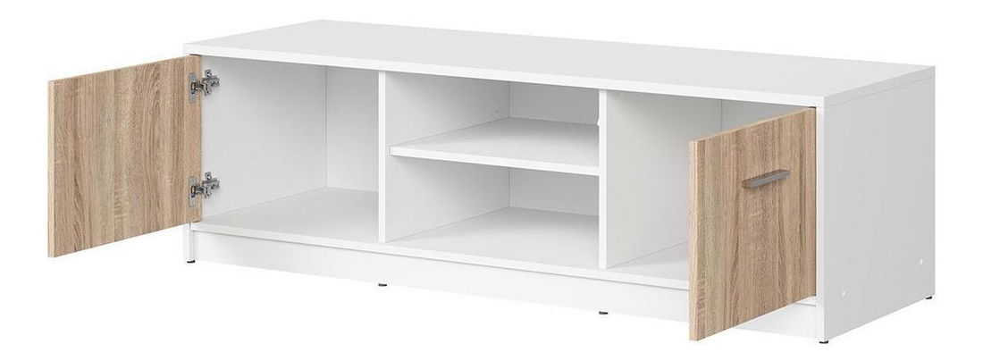 TV skrinka BRW Nepo Plus 28 (biela + dub sonoma) 