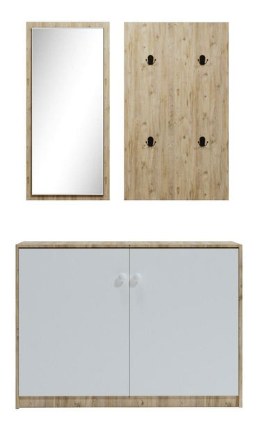 Mobilier Hol Vetide (stejar + alb) 