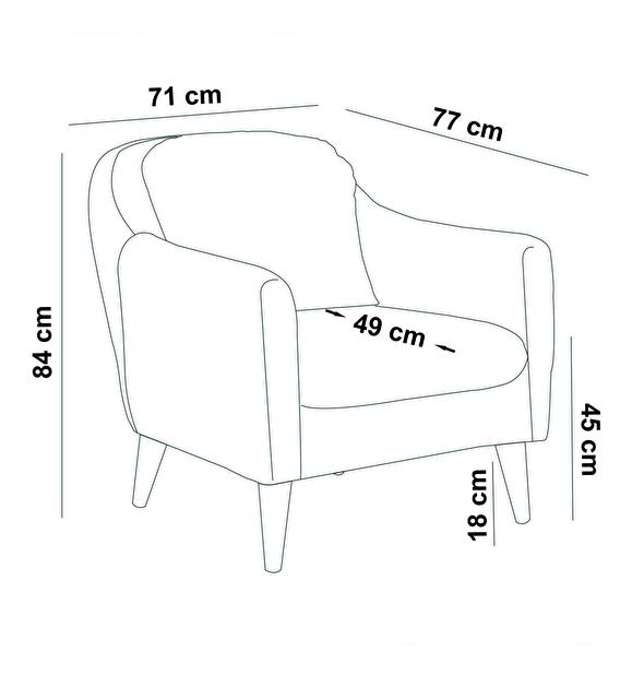 Set canapea fotoliu Sanfrisco TKM (Albastru închis)