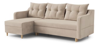 Rohová sedacia súprava Lou (L) (svetlobéžová)