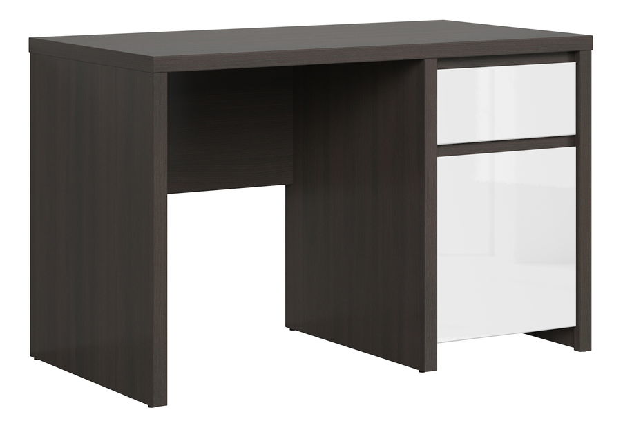 PC stolík BRW Kaspian BIU1D1S/120 (wenge + lesk biely)
