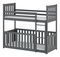 Gyerekágy 90 x 200 cm Cristine (ágyráccsal és tárolóhellyel) (grafit)