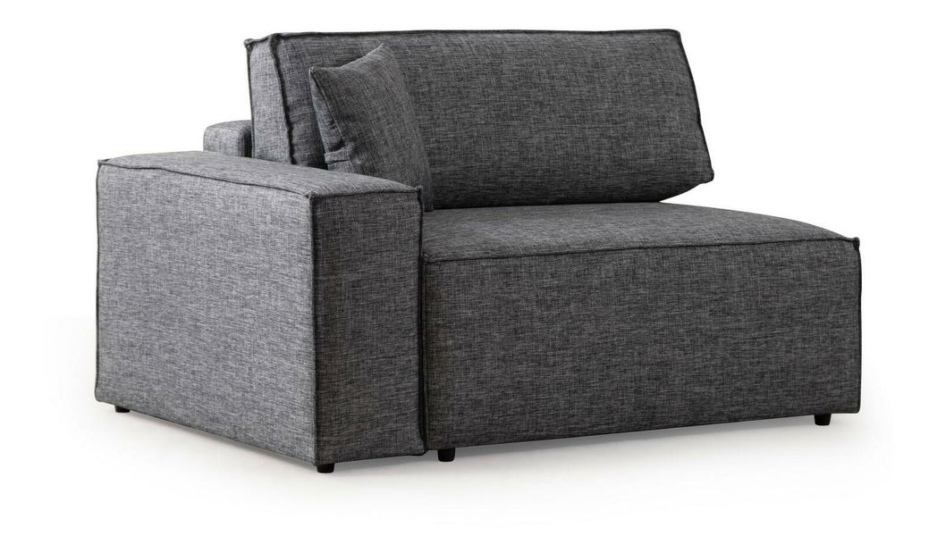 Kutna garnitura Pirlofenzza (s prostorom za odlaganje) (D) (tamnosiva)