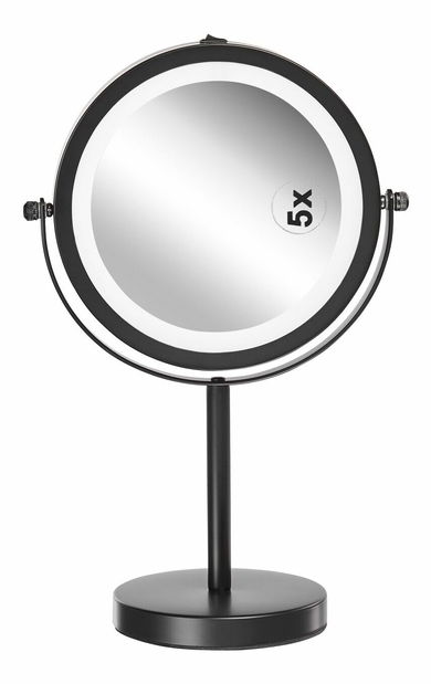 Makeup zrkadlo ø 17 cm Tucha (čierna)