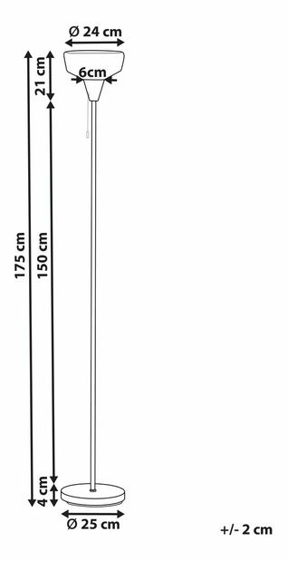 Állólámpa Theemin (fekete + arany) 