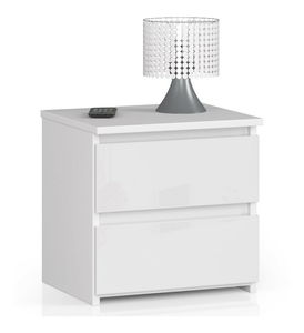 Nočný stolík Cleania CL2 (biely lesk)