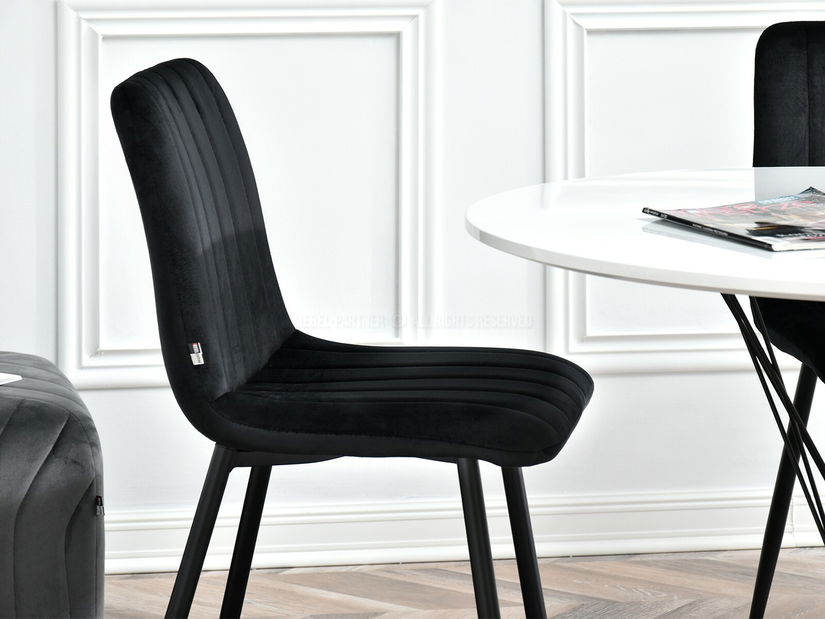 Scaun Mia (negru + auriu)