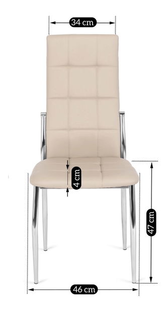 Étkezőszék Marinaleda (bézs öko-bőr) 