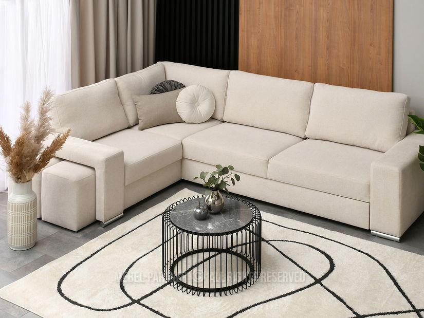 Konferenčný stolík Nils M (sivý mramor + čierna)