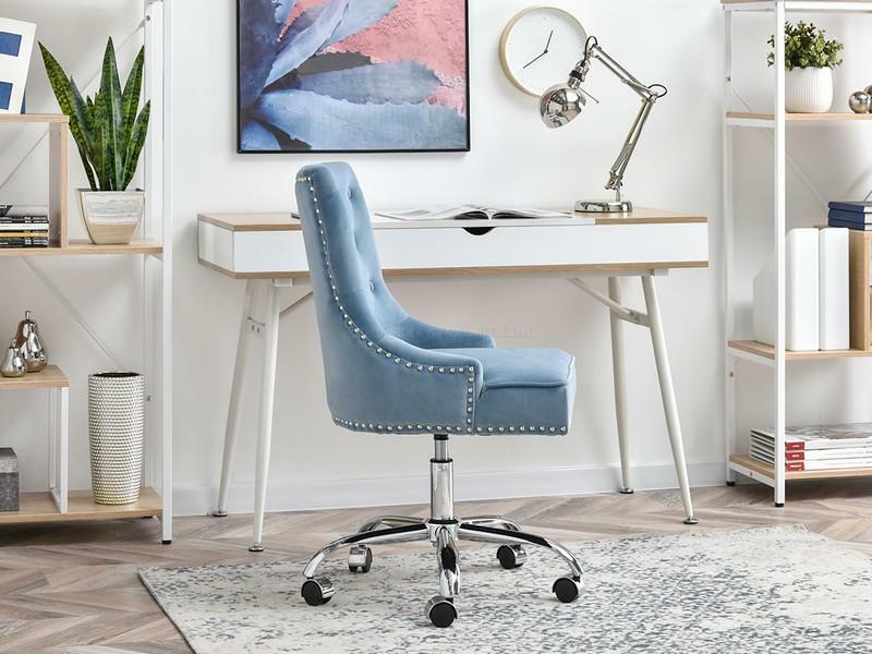 Stolička Sonia (modrá + chrómová)