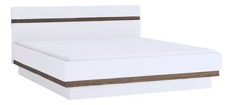 Pat cu spațiu de depozitare Lonet (stejar alb + stejar închis sonoma truffle) 