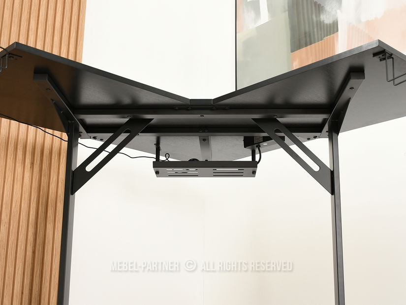 PC asztal Matts C (fekete fa + fekete)