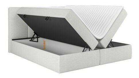 Manželská posteľ 160 cm Mejaso (zelená) (s roštom a matracom) (s úl. priestorom)