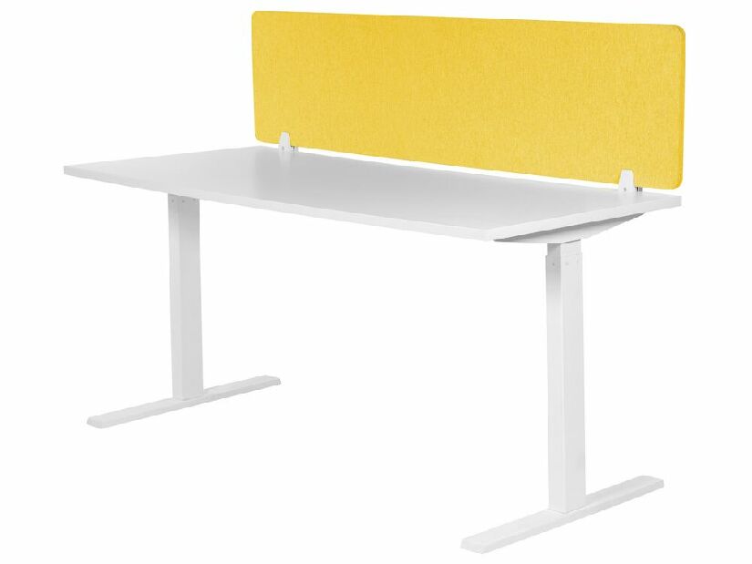 Pregrada za radni stol 180 x 40 cm Walda (žuta) 
