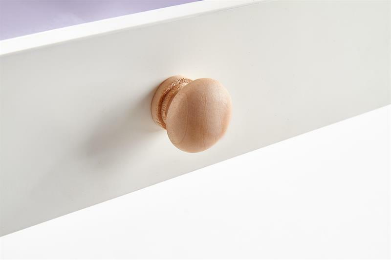 PC stolić Bernie (svijetlo drvo + bijela)