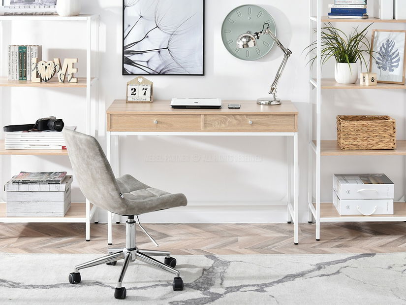 PC asztal Kaplan (tölgy + fehér)