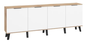 Dulap Shela SVN-03 (Stejar sonoma deschis + Alb lucios)